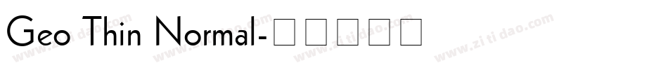 Geo Thin Normal字体转换